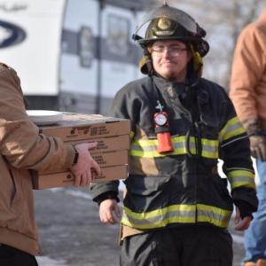 A pizza donation (Photo by Sarah Thompson)