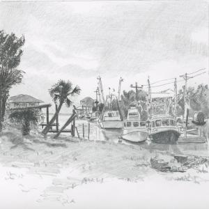 Horseshoe Beach (Drawing by Rick Cronin)