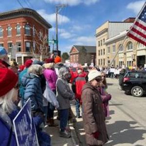 No Kings protest in Belfast, March 28, 2026 (Photo courtesy Susan Kannellakis)