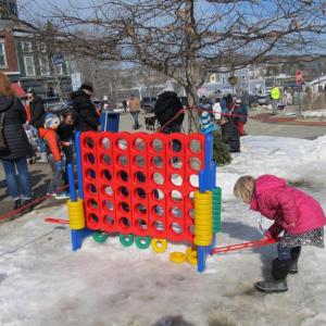Kid-friendly games were throughout the town. Photo by Kay Stephens