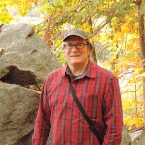 man in red plaid shirt