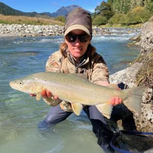 Female holding big fish