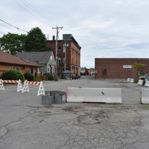 parking lot between Orient and Oak streets