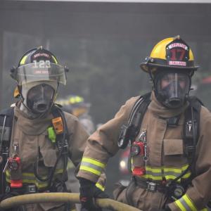 Northport and Appleton firefighters working together