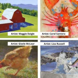 four calendar artwork pages