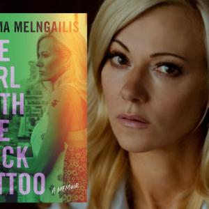 book cover and headshot