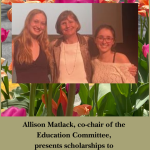 Amelia Porter and Norah Gallant with ED Chair Allison Matlack