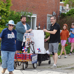People ready to take part in the second annual Petit Rex parade. (photo by Erica Thoms)