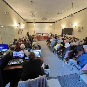 Camden citizens gather to hear candidates' positions on issues. (Photo courtesy Holly Anderson)