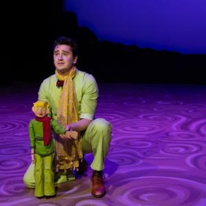 man on stage with marionette