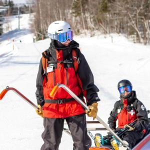 teen pulls rescue sled