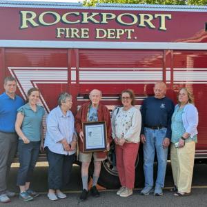 Charlie Knight and family (Photo courtesy Town of Rockport)
