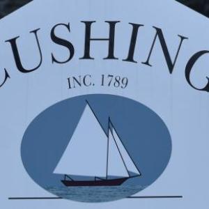 Cushing logo on street sign