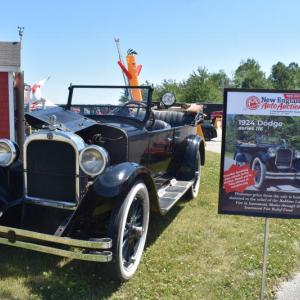 vintage car and sign