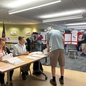 Citizens vote in Rockport Public Library June 9.