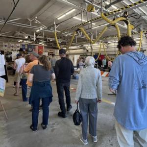 Voting takes place in the Camden Fire Station.