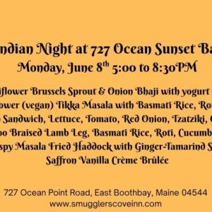 Indian Night Menu 