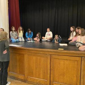children on stage