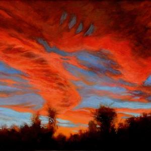 red clouds