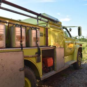 fire truck with wildland gear