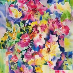 painting of flower petals