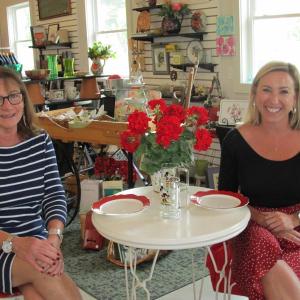 Deena Andersen (l)Thriftworthy Creative Director and Molly Feeney, (r) Executive Director of Homeworthy.Photo by Kay Stephens
