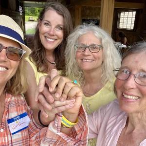 four women in selfie
