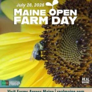 Maine Open Farm Day 2026 Honeybee poster