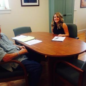Camden Select Board member Bob Falciani and Town Manager Audra Caler, in 2017. (File photo)