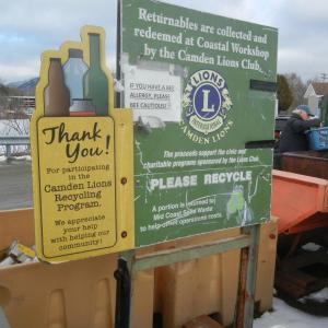 Did You Know… Only glass, plastic and aluminum cans of beverages, marked with ME 5 or ME 15, are eligible for redemption at Mid-Coast Solid Waste? Instead of taking them to Clink, you can support the work of the Camden Lions Club in your community by redeeming at Mid Coast Solid Waste! If you are interested in serving your community with the Camden Lions Club, please contact Matt Jones at:  mjone10@gmail.com