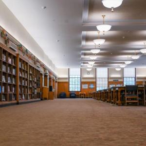 inside of a university of maine library