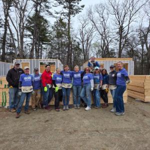 Women Build volunteers put their skills to work at Compass Point in Rockport during Midcoast Habitat’s spring 2026 event.