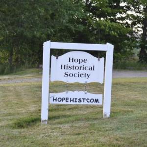 Hope Historical Society street sign