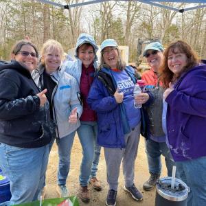 Women Build volunteers put their skills to work at Compass Point in Rockport during Midcoast Habitat’s spring 2026 event.