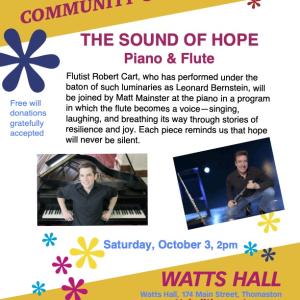 A colorful poster with information about this event, all of which is transcribed in the article.