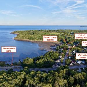Aerial view of Clam Cove and intersection of Warrenton Street and US Route 1. All photos in article are by Alison McKellar unless otherwise noted.