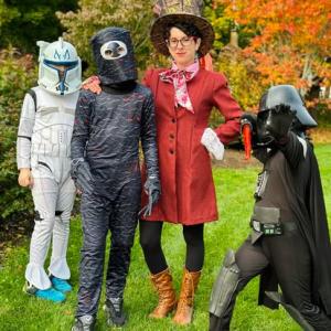 people wearing costumes