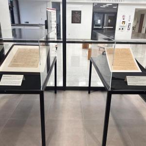 two display cases