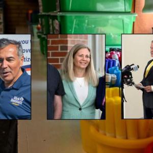 composite image showing the three governor candidates