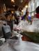 Patricia Moroz's gingerbread house decorating supply table, set up for class at the Hartstone Inn Saturday. (Photo by Ginny Ryan)