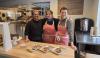Spark staff (L to R) Shawn Williams , Kiwi Barros, Fiona Harbert. Photo courtesy Spark Bagel