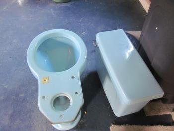 Free light blue toilet (South Portland)
