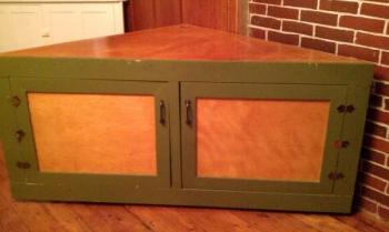 Solid WOOD corner TV console/hutch/cabinet (New Gloucester)