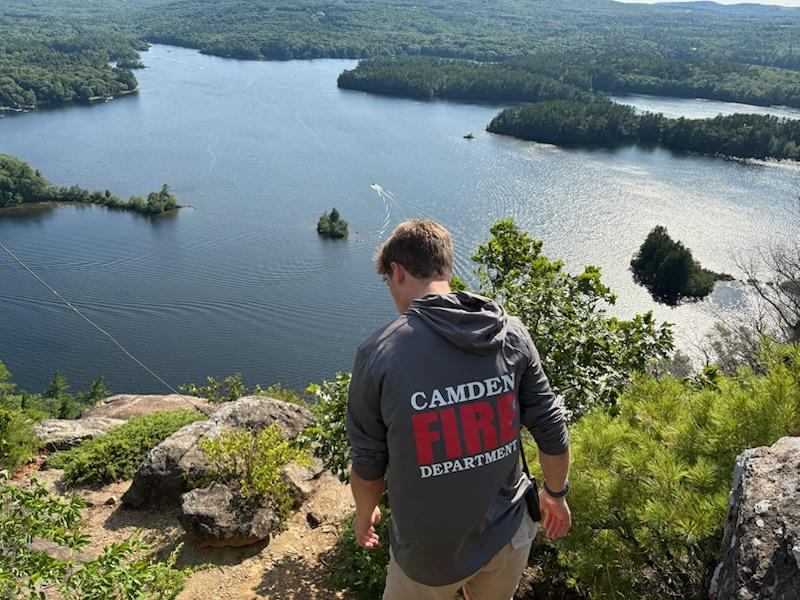 The top of Maiden's Cliff, on Saturday, July 19, when a man was reported missing and first responders searched the cliffs for him. (Photo courtesy Bennett Cohen) c